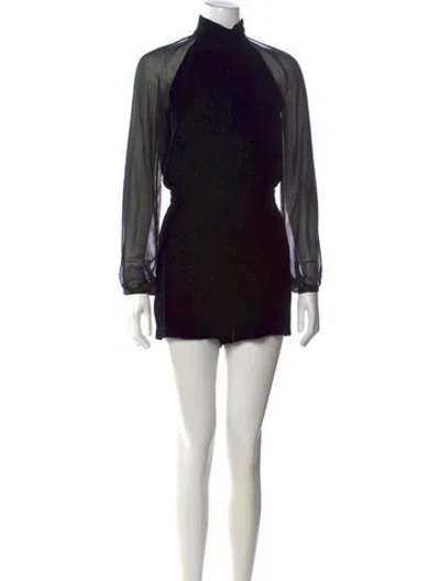 Pre-owned Intermix Turtleneck Jumpsuit In Black