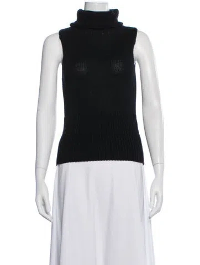 Pre-owned Intermix Turtleneck Sweater In Black