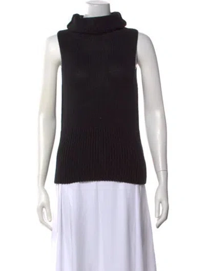 Pre-owned Intermix Turtleneck Sweater In Black