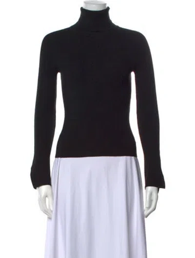 Pre-owned Intermix Turtleneck Sweater In Black