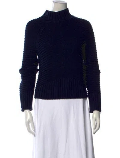 Pre-owned Intermix Turtleneck Sweater In Blue