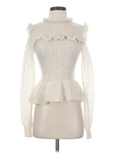 Pre-owned Intermix Turtleneck Sweater In Ivory