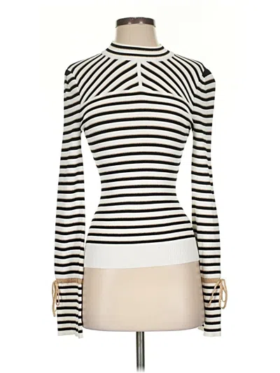 Pre-owned Intermix Turtleneck Sweater In White