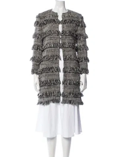 Pre-owned Intermix Tweed Pattern Jacket In Neutral