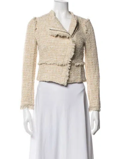 Pre-owned Intermix Tweed Pattern Jacket In Neutrals