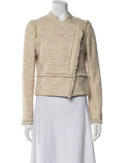 Pre-owned Intermix Tweed Pattern Jacket In Yellow