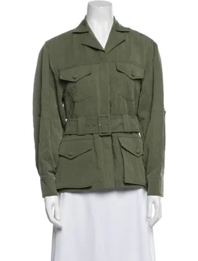 Pre-owned Intermix Utility Jacket In Green