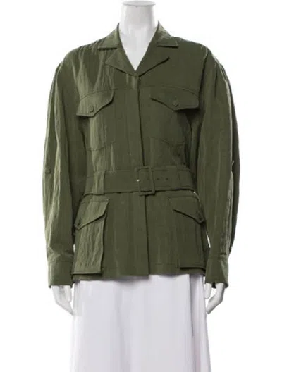 Pre-owned Intermix Utility Jacket In Green