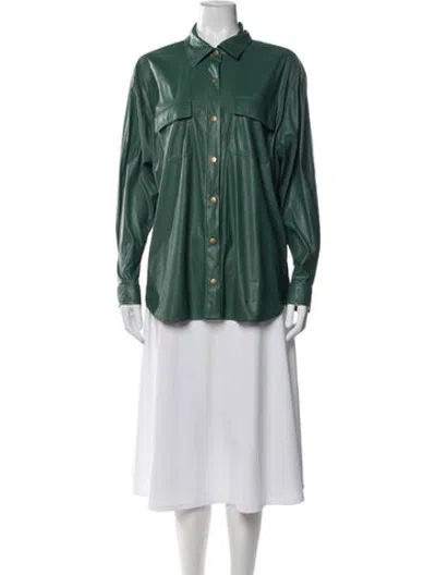 Pre-owned Intermix Utility Jacket In Green