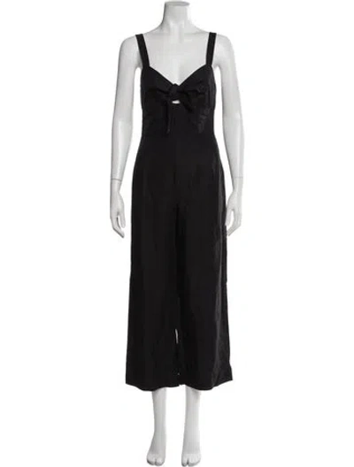 Pre-owned Intermix V-neck Jumpsuit In Multi
