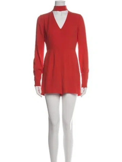 Pre-owned Intermix V-neck Romper In Multi