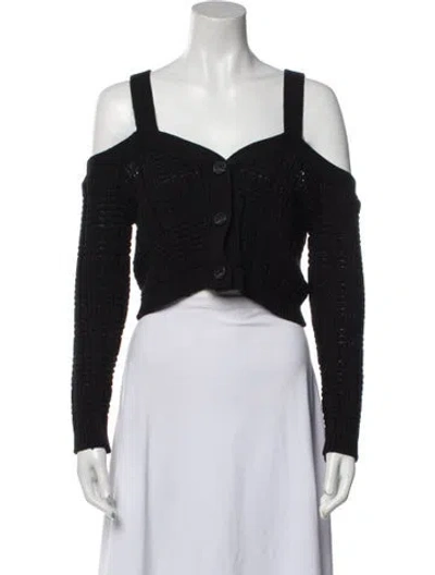 Pre-owned Intermix V-neck Sweater In Black