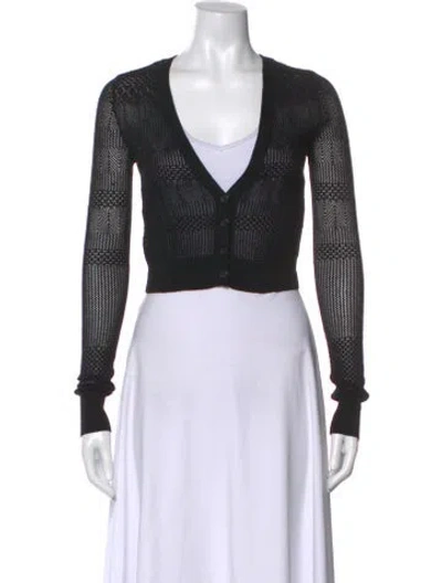 Pre-owned Intermix V-neck Sweater In Blue
