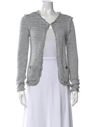 Pre-owned Intermix V-neck Sweater In Gray