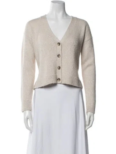 Pre-owned Intermix V-neck Sweater In Gray