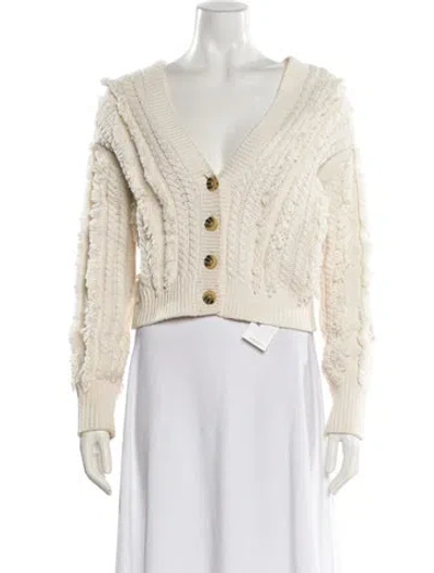 Pre-owned Intermix V-neck Sweater In Neutral