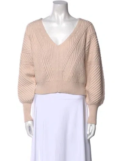 Pre-owned Intermix V-neck Sweater In Neutral