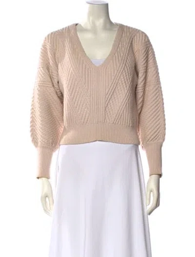 Pre-owned Intermix V-neck Sweater In Neutral