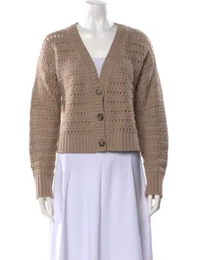Pre-owned Intermix V-neck Sweater In Neutral