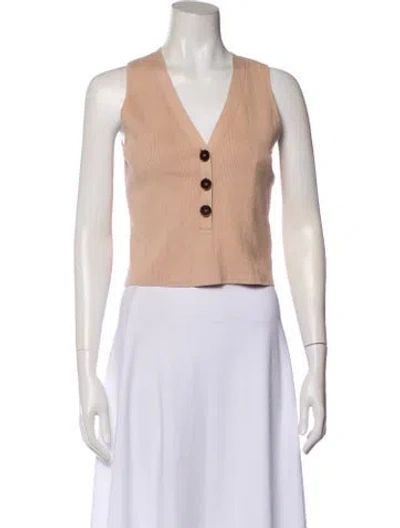 Pre-owned Intermix V-neck Sweater In Neutral