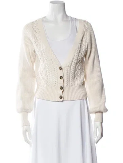 Pre-owned Intermix V-neck Sweater In Neutral