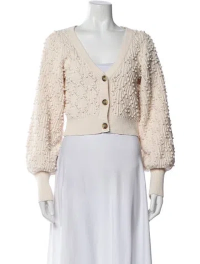 Pre-owned Intermix V-neck Sweater In Neutral