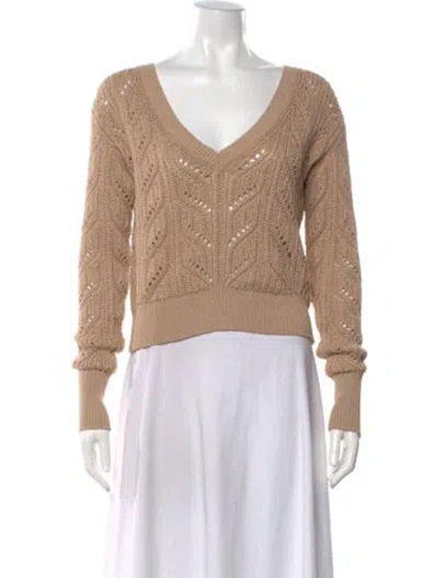 Pre-owned Intermix V-neck Sweater In Neutral