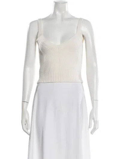 Pre-owned Intermix V-neck Sweater In Neutral