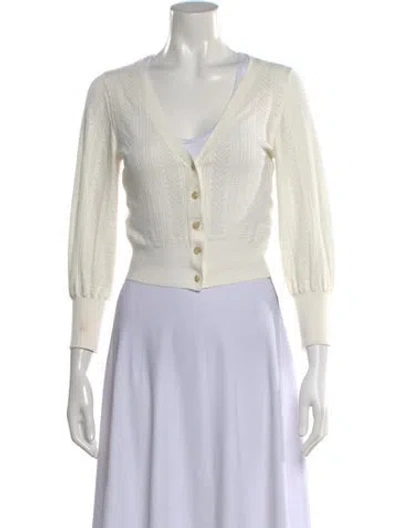 Pre-owned Intermix V-neck Sweater In Neutral
