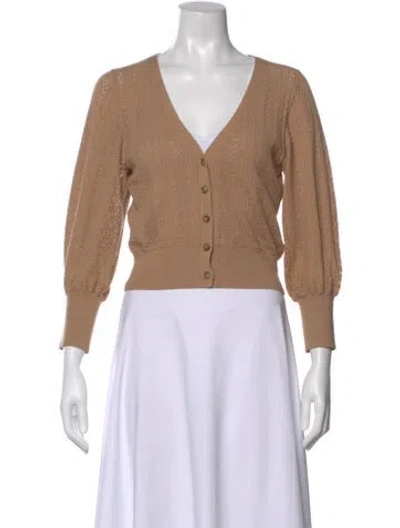 Pre-owned Intermix V-neck Sweater In Neutral