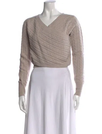 Pre-owned Intermix V-neck Sweater In Neutral