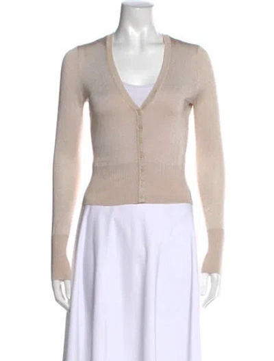 Pre-owned Intermix V-neck Sweater In Neutral