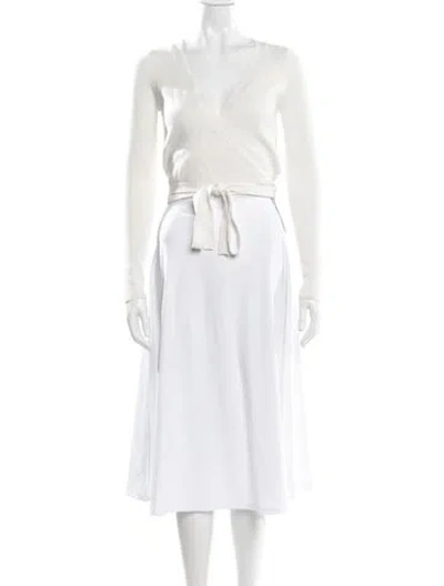 Pre-owned Intermix V-neck Sweater In Neutral