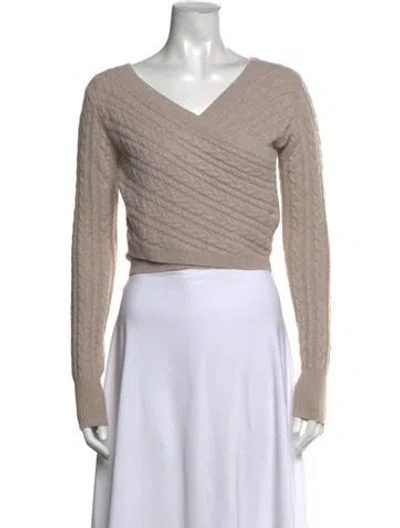 Pre-owned Intermix V-neck Sweater In Neutral