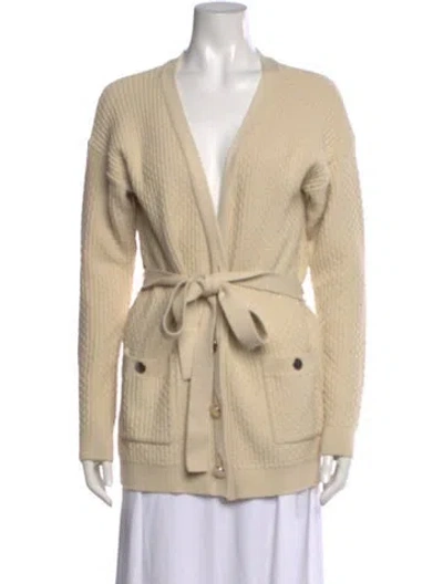 Pre-owned Intermix V-neck Sweater In Neutral