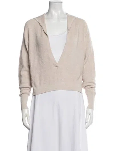 Pre-owned Intermix V-neck Sweater In Neutrals