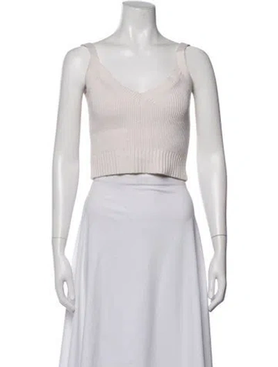 Pre-owned Intermix V-neck Sweater In Neutrals