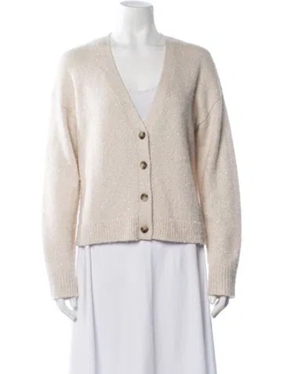 Pre-owned Intermix V-neck Sweater In Neutrals