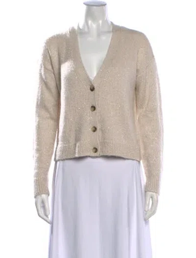 Pre-owned Intermix V-neck Sweater In Neutrals