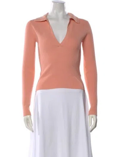 Pre-owned Intermix V-neck Sweater In Orange