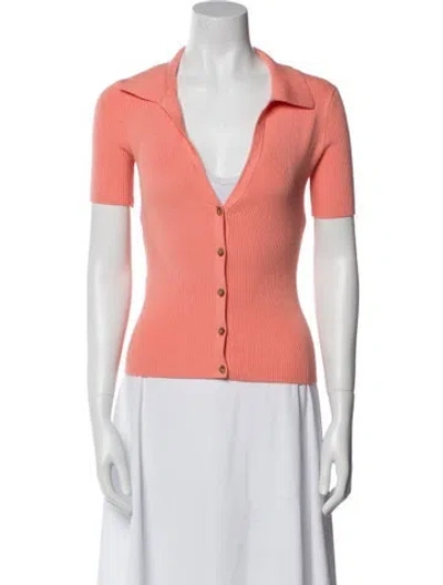 Pre-owned Intermix V-neck Sweater In Pink