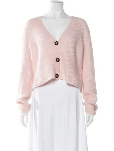 Pre-owned Intermix V-neck Sweater In Pink
