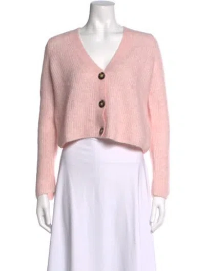 Pre-owned Intermix V-neck Sweater In Pink