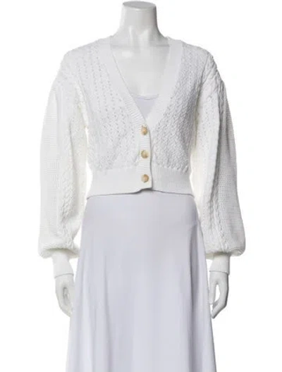 Pre-owned Intermix V-neck Sweater In White