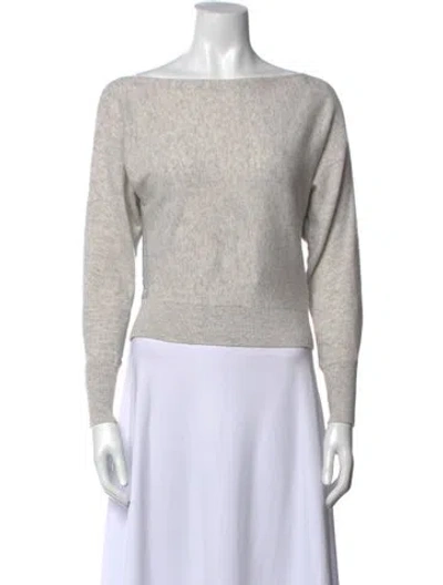 Pre-owned Intermix Wool Bateau Neckline Sweater