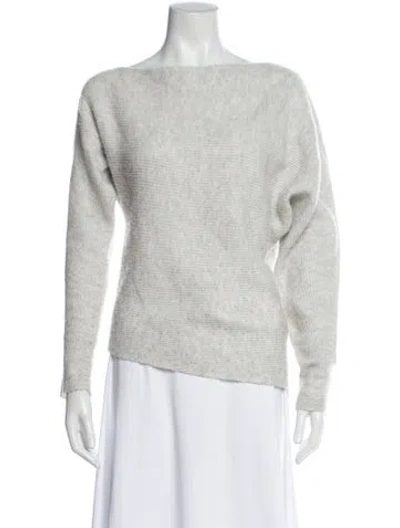 Pre-owned Intermix Wool Bateau Neckline Sweater