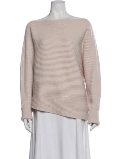 Pre-owned Intermix Wool Bateau Neckline Sweater In Neutral