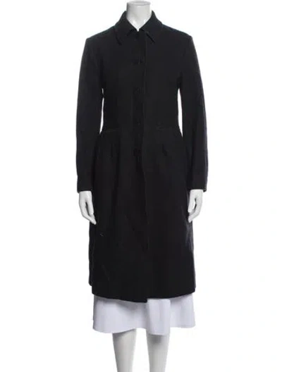 Pre-owned Intermix Wool Coat In Blue