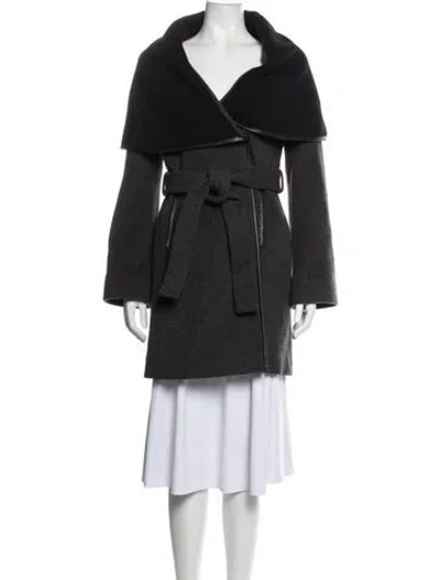 Pre-owned Intermix Wool Coat In Blue