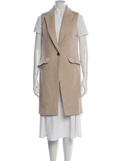 Pre-owned Intermix Wool Coat In Brown